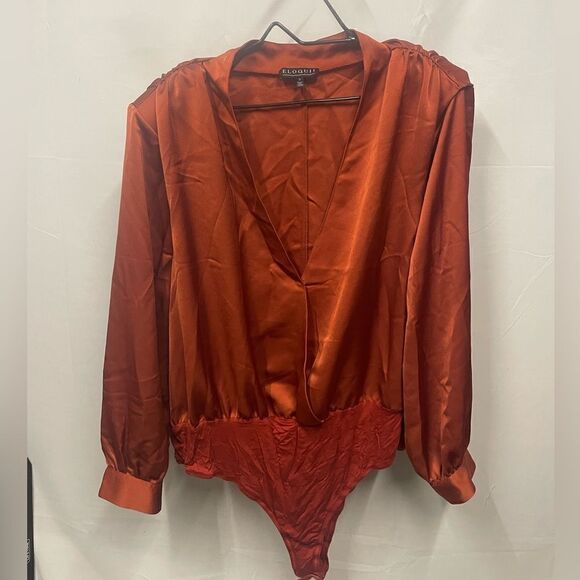 Eloquii Strong Shoulder Long Sleeve Bodysuit NWT - Picture 4 of 8